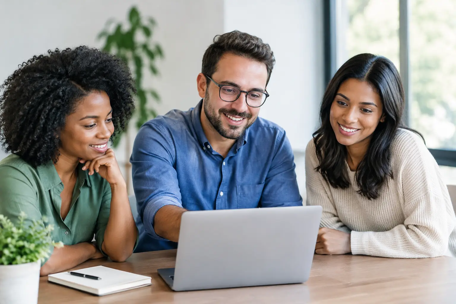 Collaborative team using AI and digital strategy to drive innovation, improve efficiency, and advance nonprofit impact.