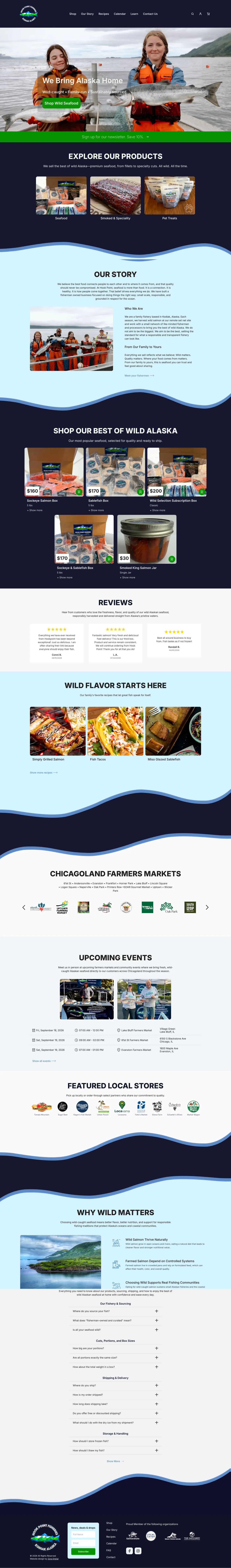 Hook Point Fisheries case study Home page