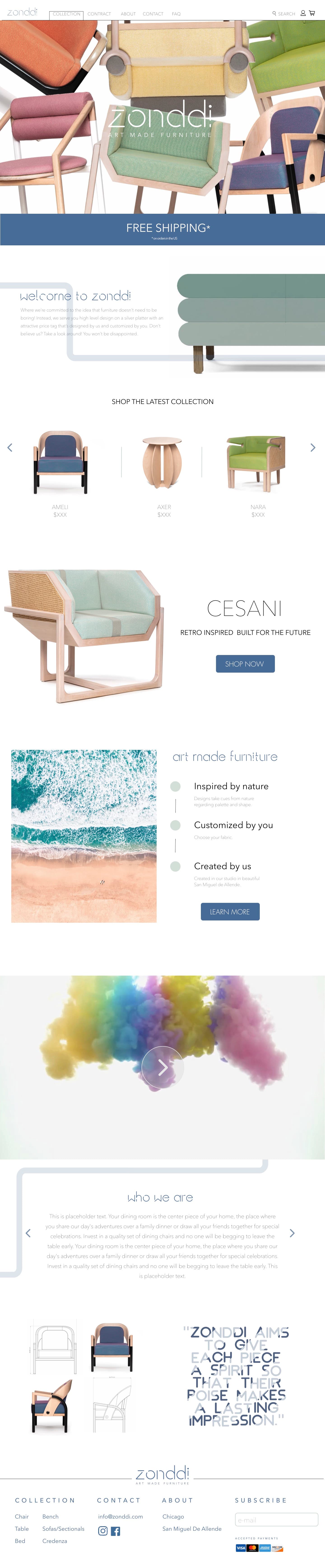 Zonddi case study Home page